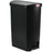 Saalfeld Redistribution Slim Jim Trash Can 18 gal. Rectangular Black Plastic Step On - 1883614