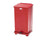 Saalfeld Redistribution Defenders Trash Can 12 gal. Square Red Steel Step On - FGST12EPLRD