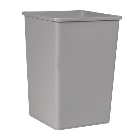 Rubbermaid Untouchable - Trash Can 35 gal. Square Gray LLDPE Open Top - FG395800GRAY