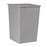 Rubbermaid Untouchable - Trash Can 35 gal. Square Gray LLDPE Open Top - FG395800GRAY