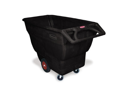 Saalfeld Redistribution Rubbermaid Commercial Products Tilt Truck Dumpster 1000 lbs. Standard Duty Black HDPE Open Top - FG101300BLA