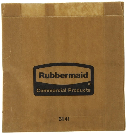 Saalfeld Redistribution Rubbermaid Commercial Products Feminine Hygiene Receptacle Liner Brown Waxed Paper 8-3/4 X 2-3/4 X 8-1/2 Inch Fold - FG6141000000