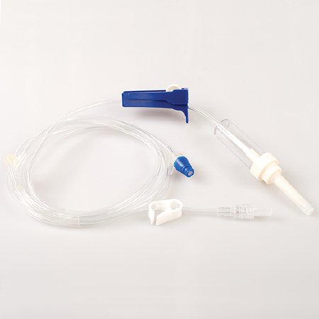 MedSource - Primary IV Administration Set with Extension Set 10 Drops / mL Drip Rate 83 Inch Tubing 2 Ports - MS-831106