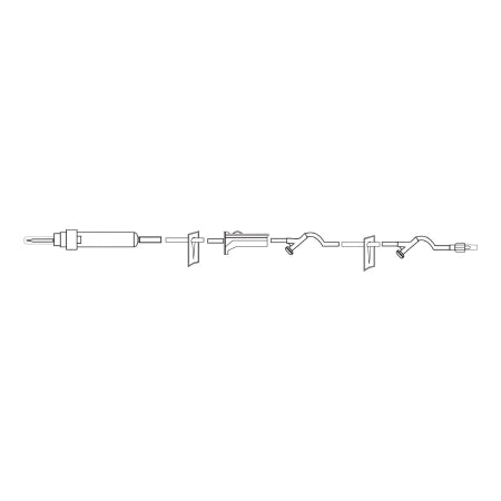 MedSource - Primary IV Administration Set 10 Drops / mL Drip Rate 100 Inch Tubing 2 Ports - MS-83175