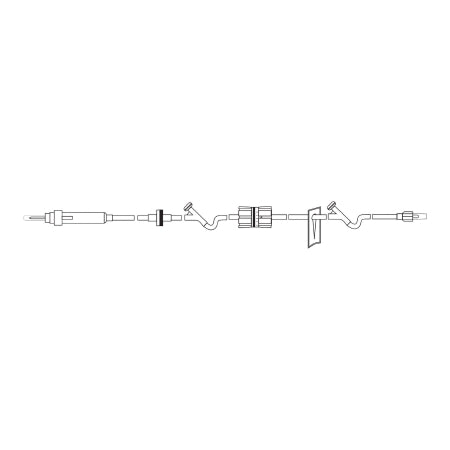 MedSource - Primary IV Administration Set 10 Drops / mL Drip Rate 96 Inch Tubing 2 Ports - MS-83206