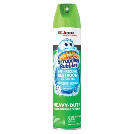 Scrubbing Bubbles - Surface Disinfectant Cleaner Acid Based Aerosol Spray Foaming 25 oz. Can Rain Shower Scent NonSterile - SJN313358
