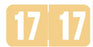 Wilmer Write Guard Pre-Printed Label Chart Tab 2017 Tan 3/4 X 1-1/2 Inch - W-49017