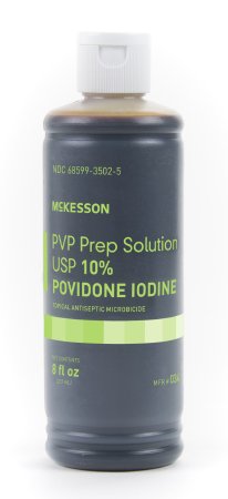 McKesson McKesson Prep Solution 8 oz. Flip-Top Bottle 10% Povidone-Iodine - 34