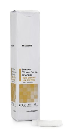 McKesson McKesson USP Type VII Gauze Sponge Cotton 12-Ply 2 X 2 Inch Square NonSterile - 42222000