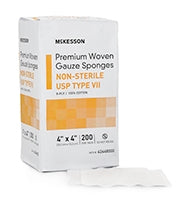 McKesson McKesson USP Type VII Gauze Sponge Cotton 8-Ply 4 X 4 Inch Square NonSterile - 42448000