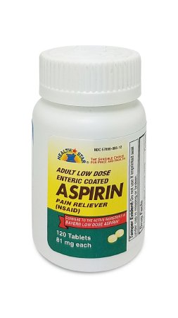 McKesson McKesson Pain Relief 81 mg Strength Aspirin Tablet 120 per Bottle - 981-12