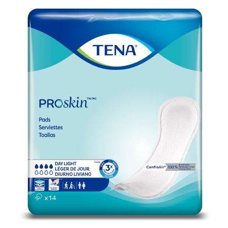 TENA ProSkin Day Light - Incontinence Liner 13 Inch Length Moderate Absorbency Dry-Fast Core One Size Fits Most Adult Unisex Disposable - 62326
