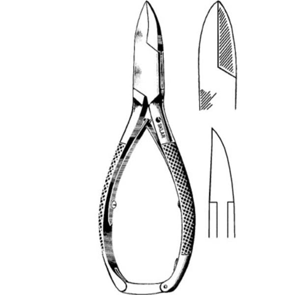 Sklar Instruments Nipper Nail English Anvil 5-1/2" Straight Back Double Spring Stainless Steel Ea - 97-1056