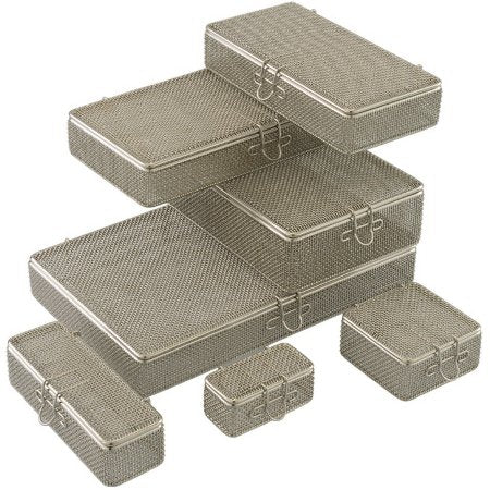 Sklar - Instrument Basket Fine Mesh Stainless Steel 1 X 1-1/2 X 3 Inch - 10-6614