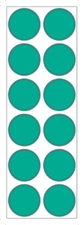 UAL - Blank Label Label Dot Green Tape 3/4 Diameter - UL361938V