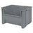 Akro-Mils Stak-N-Store Storage Bin Gray Industrial Grade Polymers 12-1/2 X 16-1/2 X 17-1/2 Inch - 13018GREY