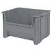 Akro-Mils Stak-N-Store Storage Bin Gray Industrial Grade Polymers 12-1/2 X 16-1/2 X 17-1/2 Inch - 13018GREY