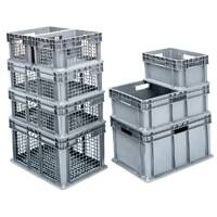 Akro-Mils - Straight Wall Container Gray Plastic 8-1/4 X 11-3/4 X 15-3/4 Inch - 37288GREY