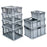 Akro-Mils - Straight Wall Container Gray Plastic 8-1/4 X 11-3/4 X 15-3/4 Inch - 37288GREY