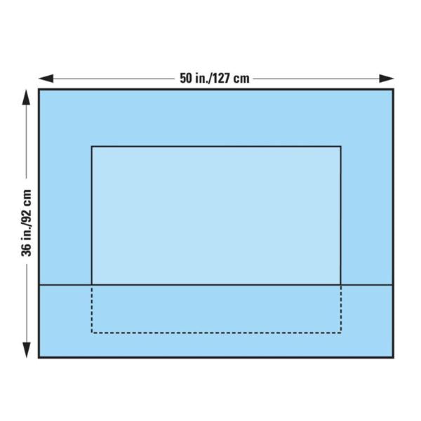O & M Halyard Drape Head Eent Fenestrated 50X36" Sterile 38/Ca - 89431