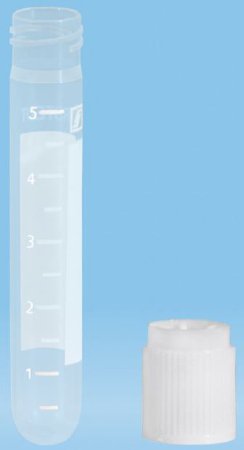 Sarstedt - Centrifuge Tube Round Bottom Plain 13 X 75 mm 5 mL Without Color Coding Screw Cap Polypropylene Tube - 62.504.019