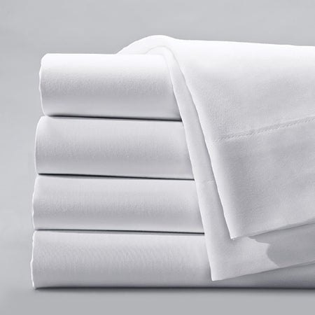 Standard Textile Bed Sheet Fitted 36 X 84 Inch Cotton 55% / Polyester 45% Reusable - 3643101