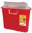 Sharps-Tainer - Sharps Container 10-1/2 X 3-1/2 X 10-1/2 Inch 5.4 Quart Red Base / Translucent Lid Horizontal Entry Rotating Lid - 8708