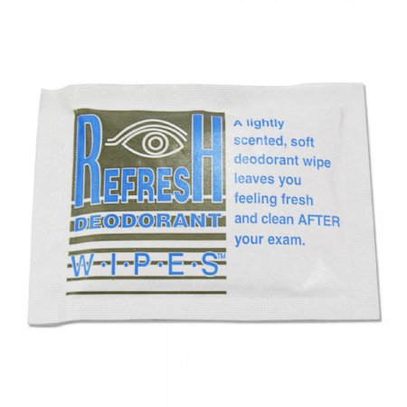 Refresh Deodorant Wipes - Personal Wipe Individual Packet Water / Alcohol / Potassium Sorbate Scented 500 Count - STJ-911
