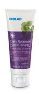 Ecolab Daily Renewal Hand and Body Moisturizer 2.5 oz. Tube Unscented Cream CHG Compatible - 6000032