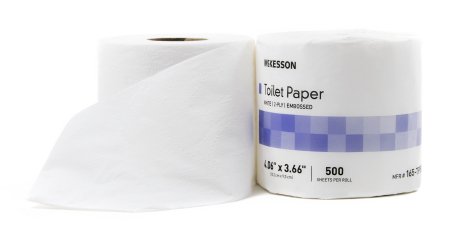 McKesson McKesson Toilet Tissue White 2-Ply Standard Size Cored Roll 500 Sheets 3.66 X 4.06 Inch - 165-TP500