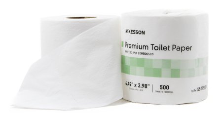 McKesson McKesson Premium Toilet Tissue White 2-Ply Standard Size Cored Roll 500 Sheets 3.98 X 4.49 Inch - 165-TP500P