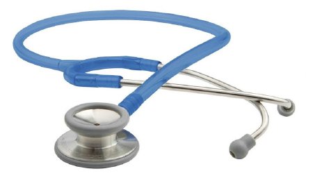 American Diagnostic Corp Adscope 603 Classic Stethoscope Sapphire Ice 1-Tube 22 Inch Tube Double Sided Chestpiece - 603FRB