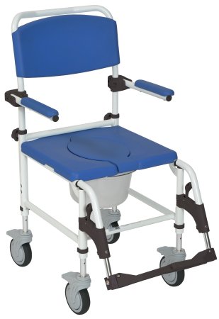 drive - Commode / Shower Chair Padded Arm Aluminum Frame 18 Inch Seat Width - NRS185007
