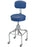 Pedigo Products Stool Upholstered Spring Back Screw Shaft 2 Inch Double Ball Bearing Casters Black - P-1039-W/C-SS