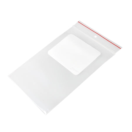 Minigrip Red Line Zip Closure Bag with Write-On Block 6 X 9 Inch LDPE Clear / White Block - GRL4WH0609