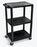 Luxor Tuffy Utility Cart 18 X 24 X 42 Inch 3 Shelves Black - WT42
