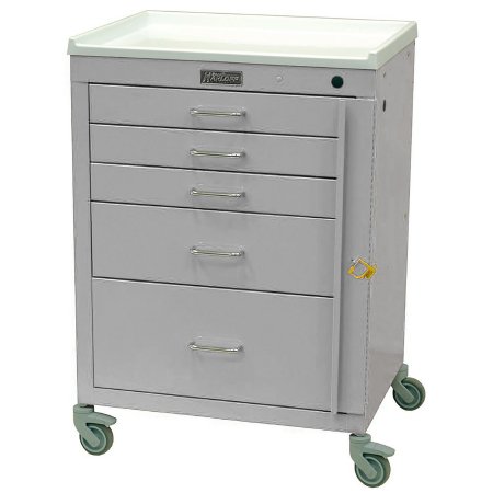 Mini24 - Emergency Cart 18 X 24 X 34.4 Inch Light Gray (3)-3 Inch, (1)-6 Inch, (1)-9 Inch Drawer Configuration, 16.75 X 18.5 Inch Internal Drawer - 4145B