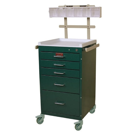 Mini Line - Anesthesia Cart 19.8 X 21.25 X 49.7 Inch Hammertone Gray (3)-3 Inch, (1)-6 Inch, (1)-9 Inch Drawer Configuration, 12.6 X 16.75 Inch Internal Drawer - 3145K-ANS