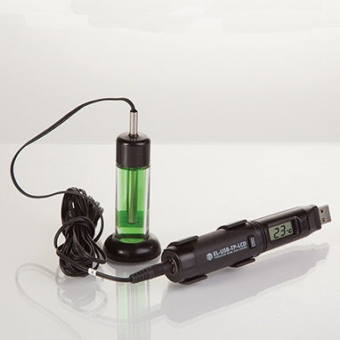 Health Care Logistics - Refrigerator Temperature Data Logger with Alarm Fahrenheit / Celsius -40° to 212°F (-40° to 100°C) Bottle Probe Battery Operated - 19516