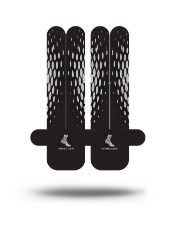 Easyfit - Kinesiology Tape Pre-Cut Cotton / Polyurethane 3 X 4 X 6 Inch Black NonSterile - 23585