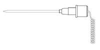 Becton Dickinson Probe, Oral Oral, Blue, 80 Inch, Nonsterile, Reusable Turbo Temp Thermometer Model 2185 and Uses P-850 Probe Covers - 2887B