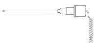 Becton Dickinson Probe, Rectal Rectal, Red, Long Gray 80 Inch Cord, Nonsterile, Reusable Turbo Temp Thermometer Model 2185 and Uses P-850 Probe Covers - 2888B