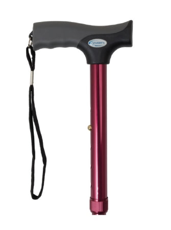 Apex-Carex Healthcare Viverity Folding Cane Aluminum 30 to 38 Inch Height Red - 108-6