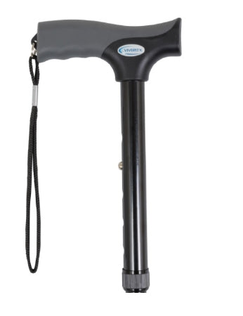 Apex-Carex Healthcare Viverity Folding Cane Aluminum 30 to 38 Inch Height Black - 105-6