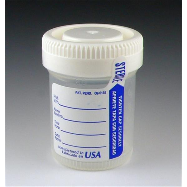 Globe Scientific Tite-Rite Specimen Transport Container 60Ml Polypropylene Sterile 5X100/Ca - 6523