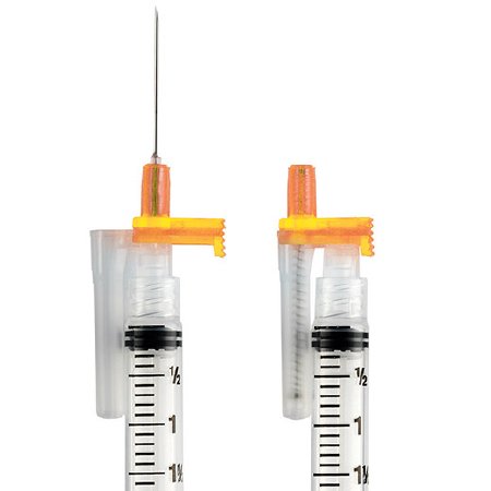 EasyPoint - Hypodermic Needle Retractable Safety Needle 25 Gauge 5/8 Inch Length Regular Wall - 82091
