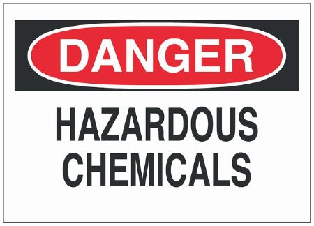Brady - Door Sign Caution Danger: Hazardous Chemicals - 19107456