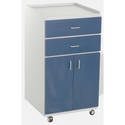 Custom Comfort - Supply Cabinet Portable Laminate 2 Drawers 1 Shelf - SC6066/PLTNM/DV-GRY