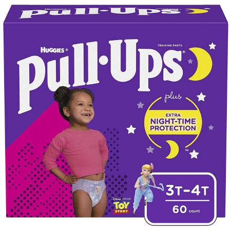 Pull-Ups Night-Time - Female Toddler Training Pants Size 3T to 4T Disposable - 45491