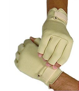 BSN Medical Therall Arthritis Glove Open Finger Medium Over-the-Wrist Hand Specific Pair Nylon / Neoprene - 53-3505